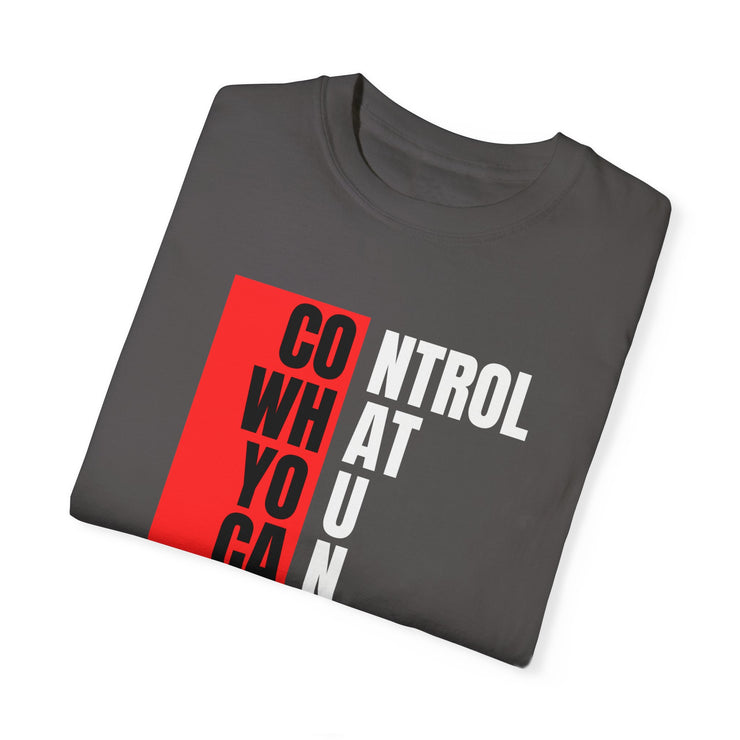 Motivational Unisex Garment-Dyed T-Shirt - Control, Submit, Freedom