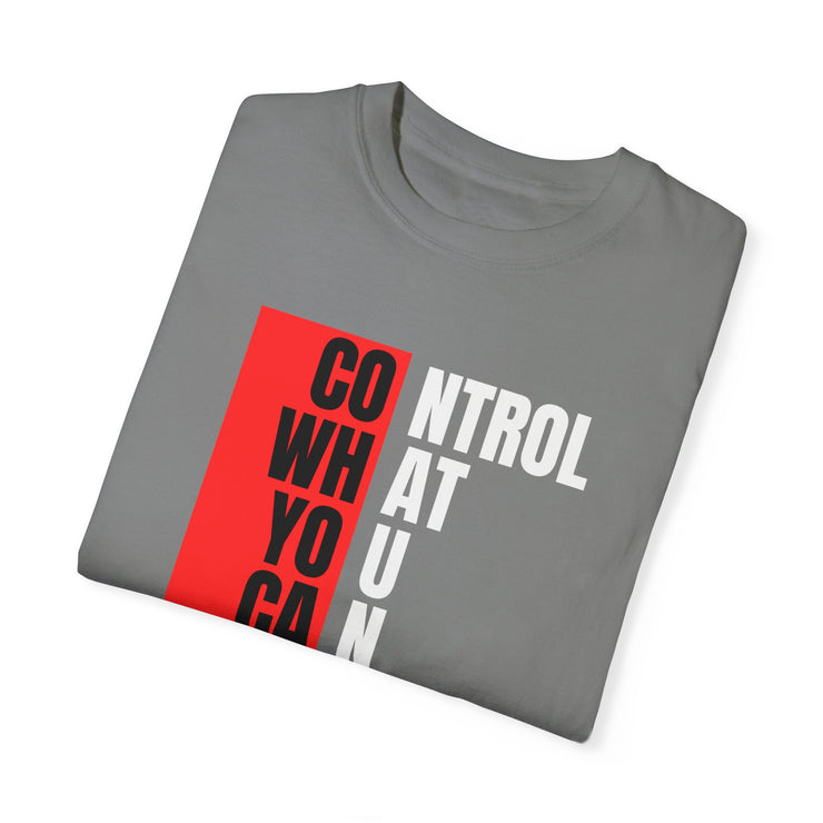 Motivational Unisex Garment-Dyed T-Shirt - Control, Submit, Freedom