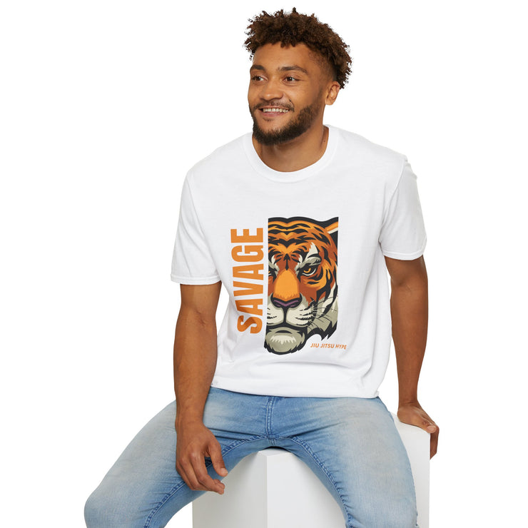 Savage Tiger Jiu Jitsu Unisex Softstyle T-Shirt